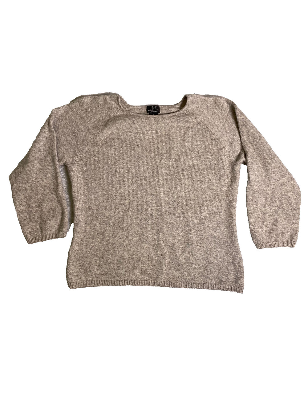 International Concepts 100% Cashmere Sweater Womens Large Neutral Minimalist